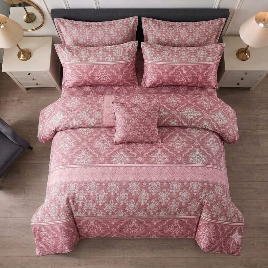 7 Pcs Quilted Comforter Set