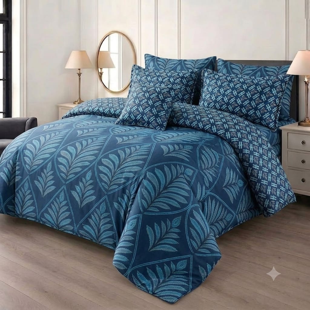 7 Pcs Quilted Comforter Set