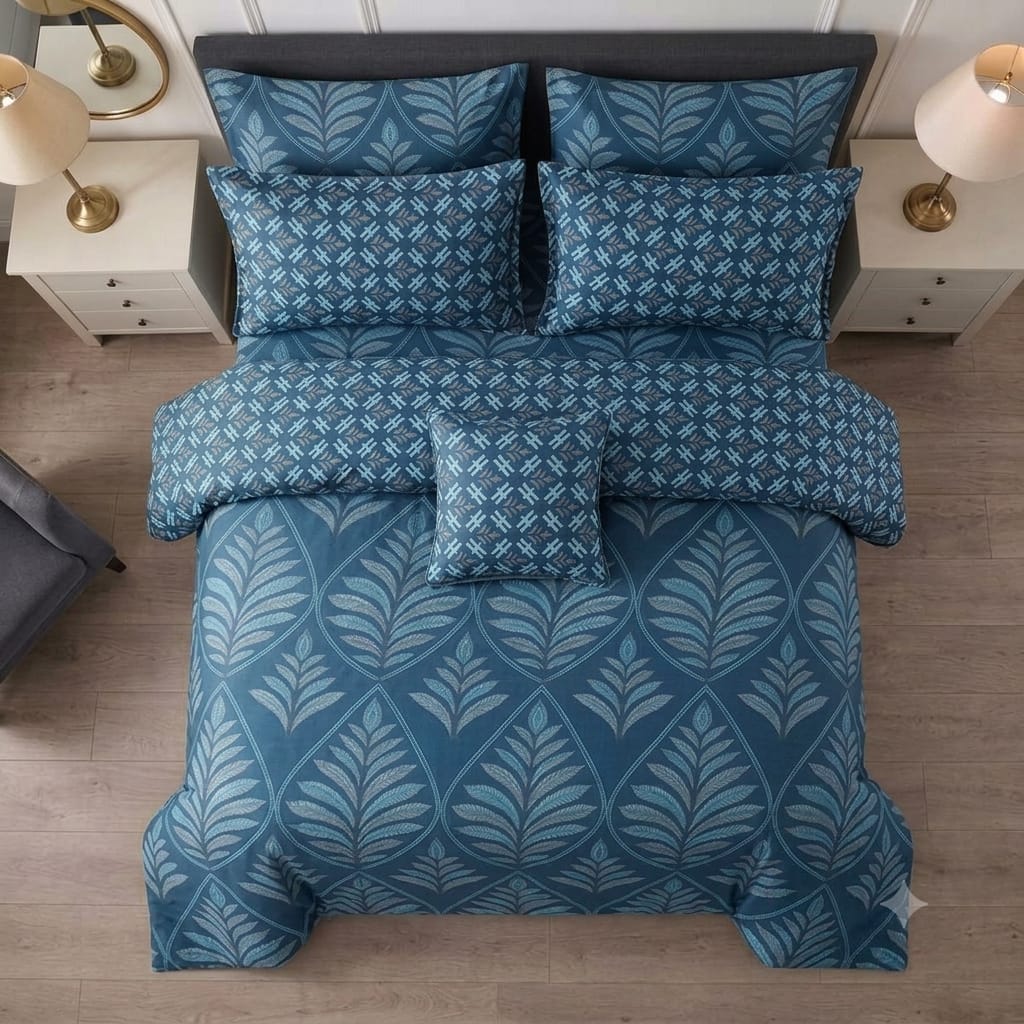 7 Pcs Quilted Comforter Set