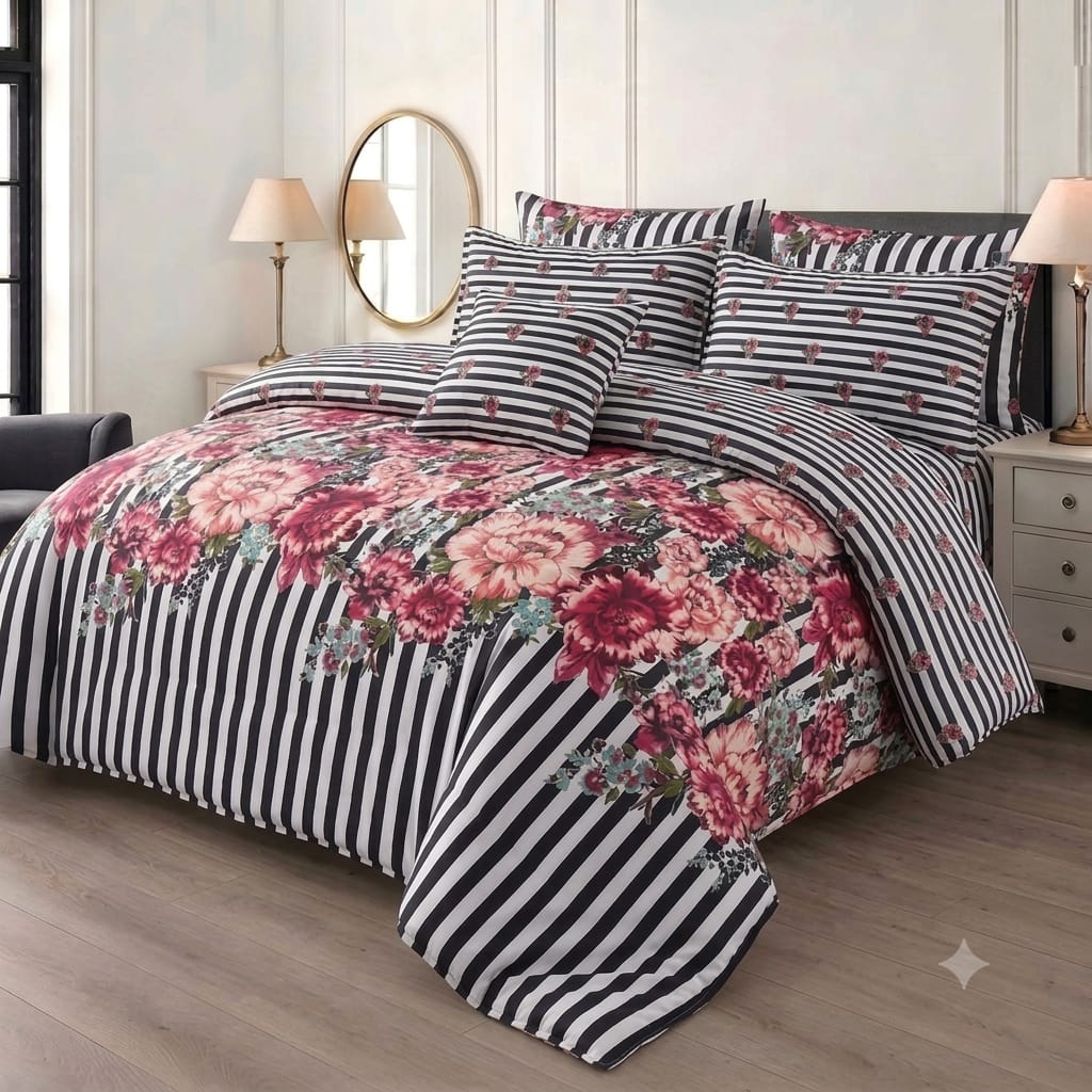 7 Pcs Quilted Comforter Set