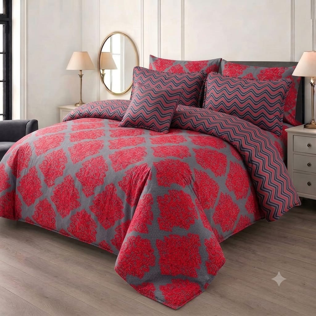 7 Pcs Quilted Comforter Set