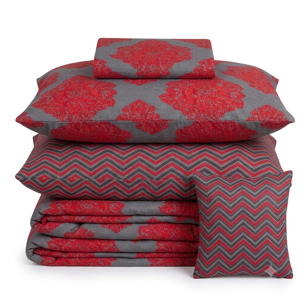 7 Pcs Quilted Comforter Set