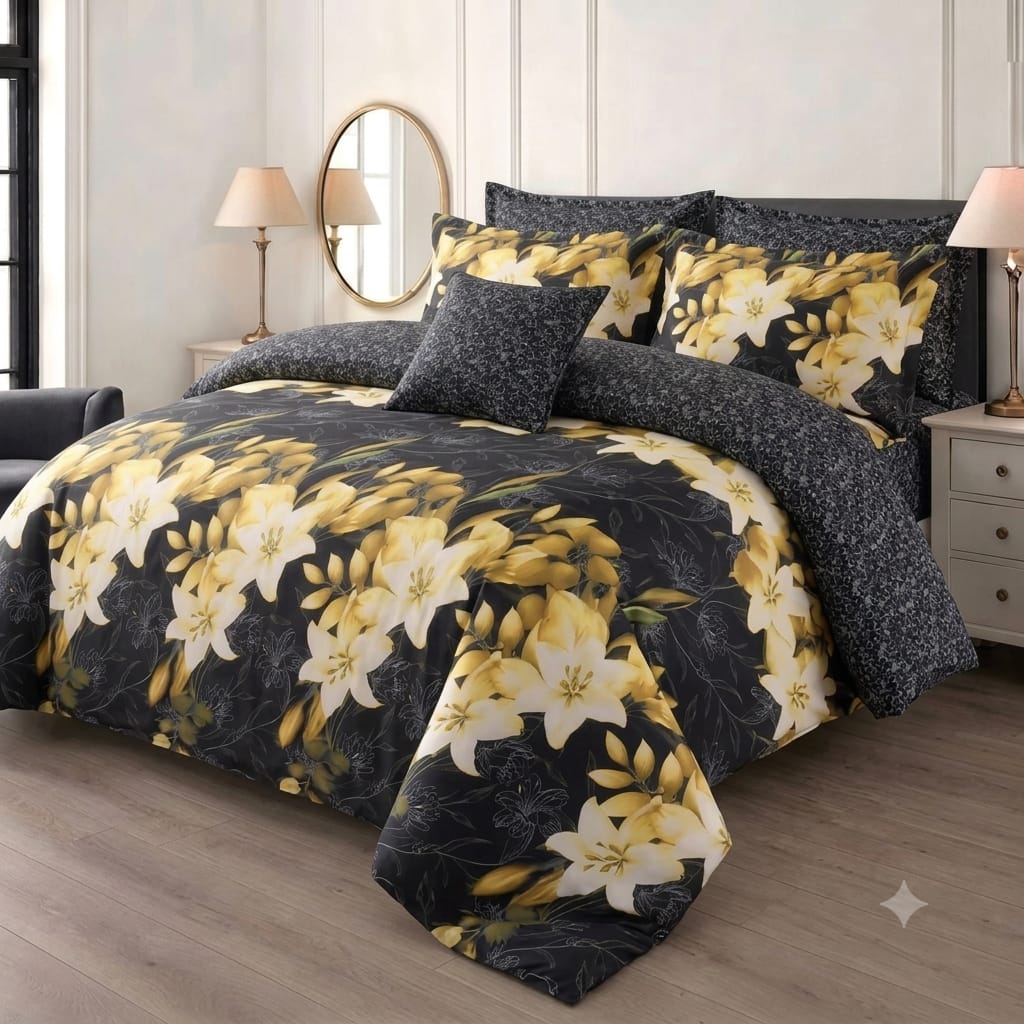 7 Pcs Quilted Comforter Set
