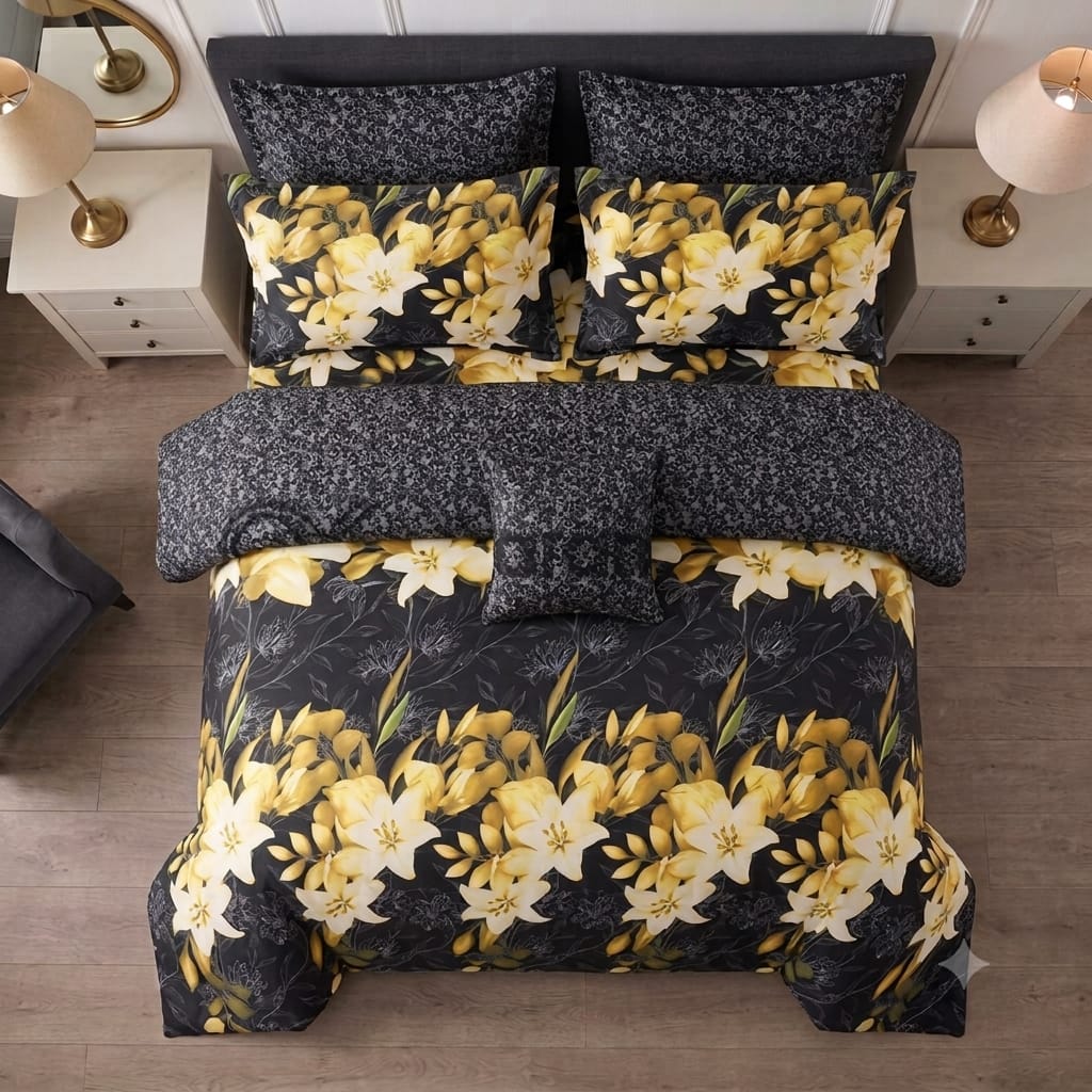 7 Pcs Quilted Comforter Set