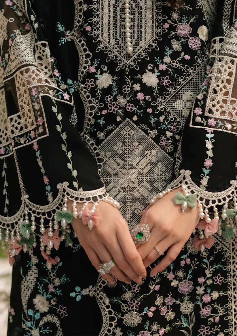 BIN_ILYAS Lawn 90/70 EMBROIDERED 3PC WITH EMBROIDERED SHAWL