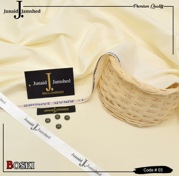 J. Junaid Jamshed wash and Wear Booski - Cream
