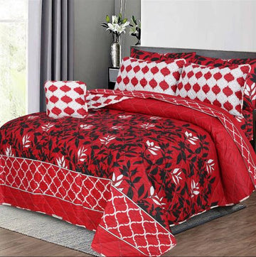 7 Pcs Quilted Comforter Set –