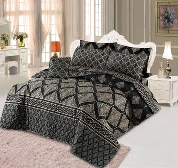 7 Pcs Quilted Comforter Set – Silver Spring