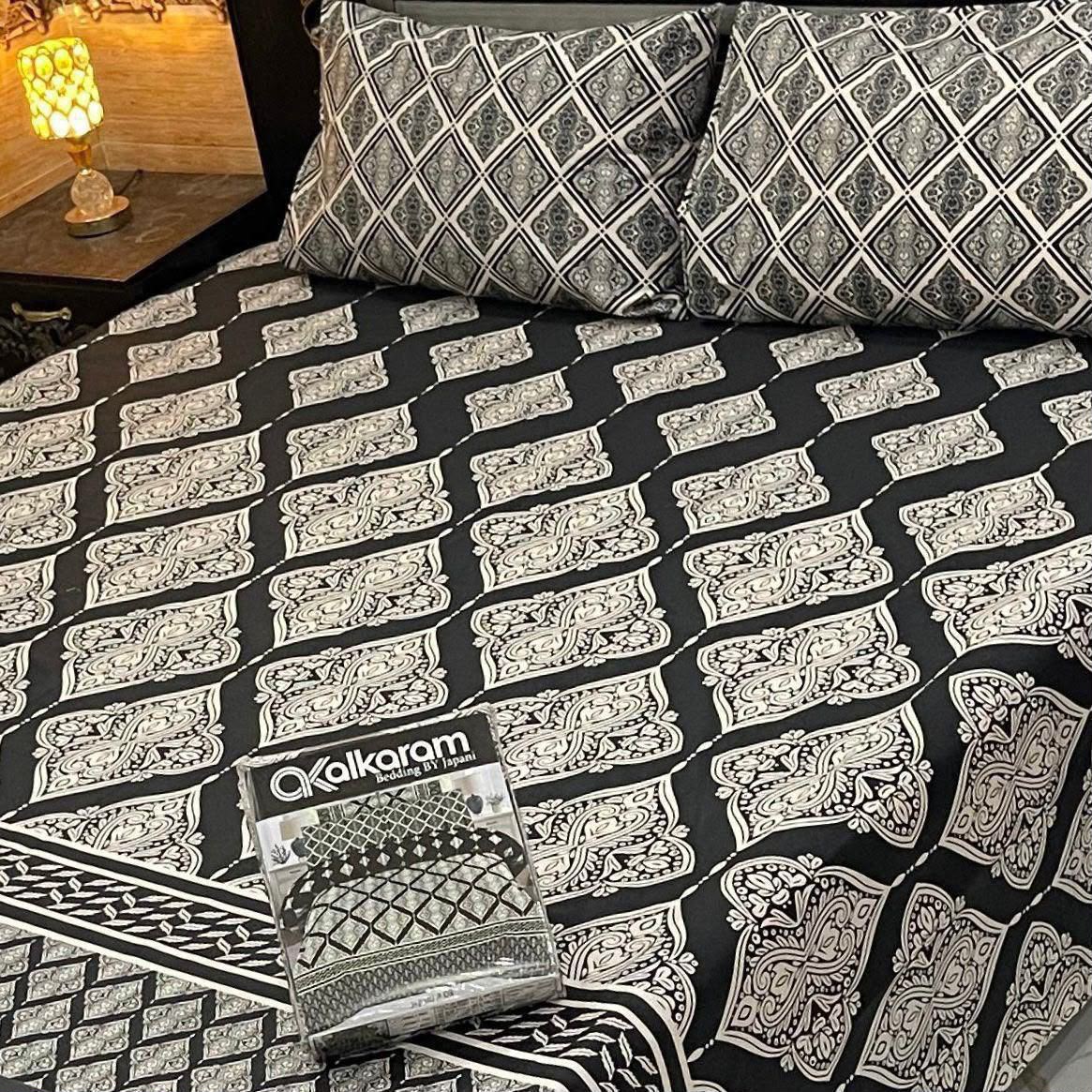 Al karam 3 Pcs Bedsheet - Angelic
