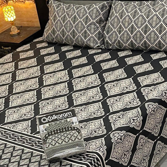 Al karam 3 Pcs Bedsheet - Angelic