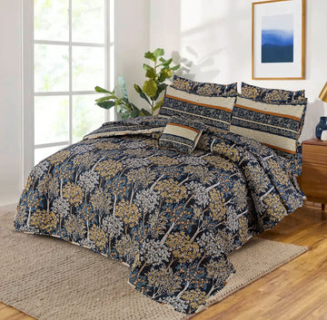 7 Pcs Quilted Comforter Set –