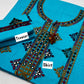 2PC CROSS STITCH EMB SUIT Ferozi