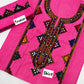 2PC CROSS STITCH EMB SUIT Pink