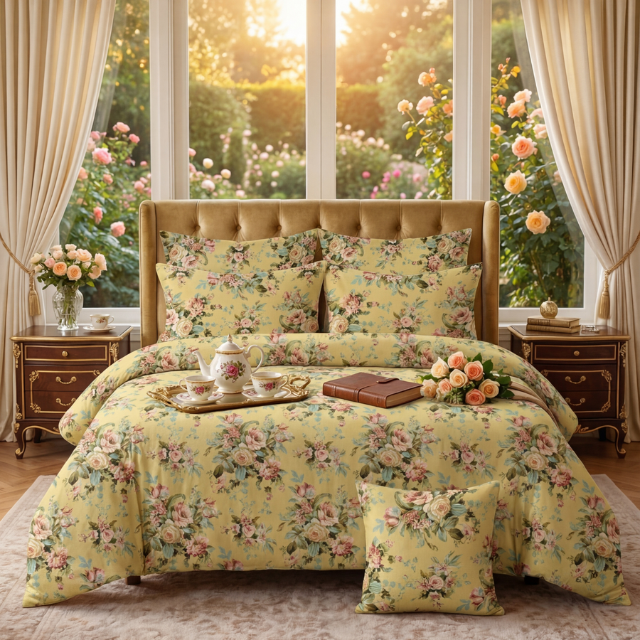 4 Pcs Quilted Comforter Set – 033