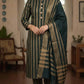 3PC Dress Multani Khaadi Sussi - Bottle Green