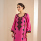 2PC CROSS STITCH EMB SUIT Pink