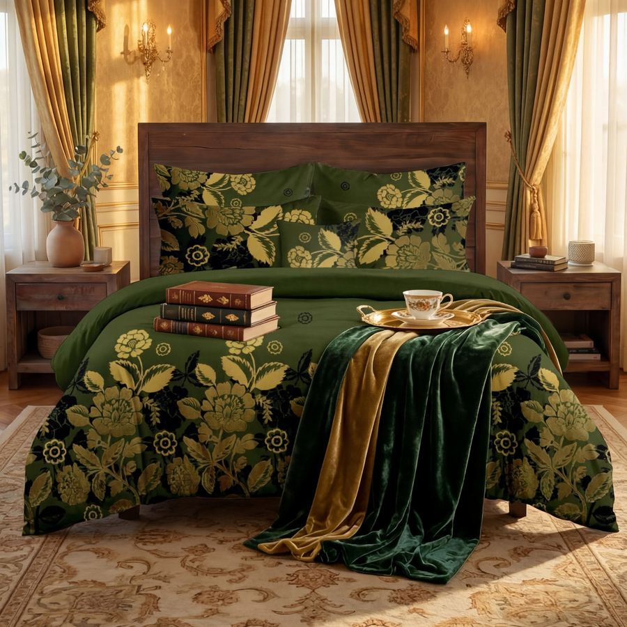 4 Pcs Quilted Comforter Set – 017