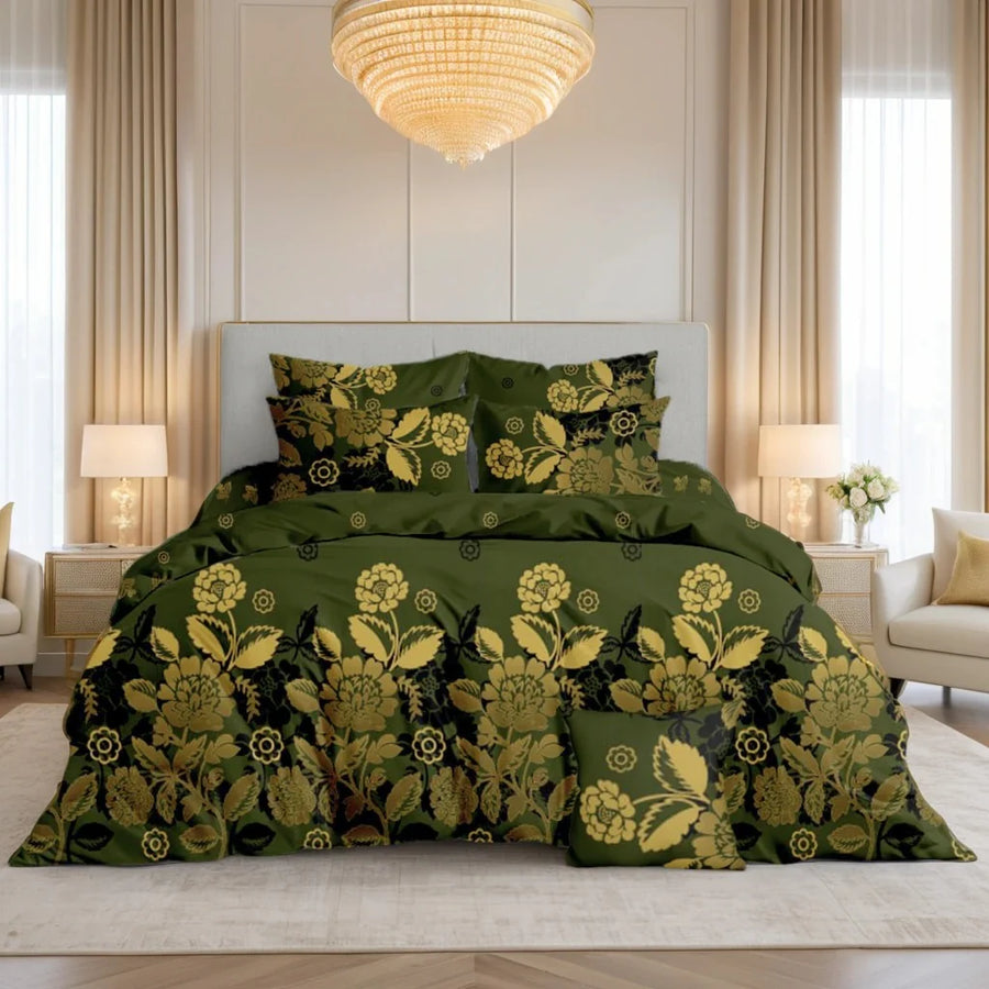 4 Pcs Quilted Comforter Set – 017