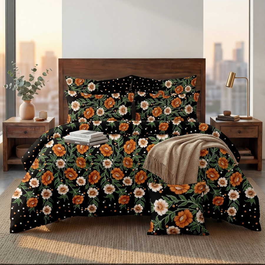 4 Pcs Quilted Comforter Set – 030