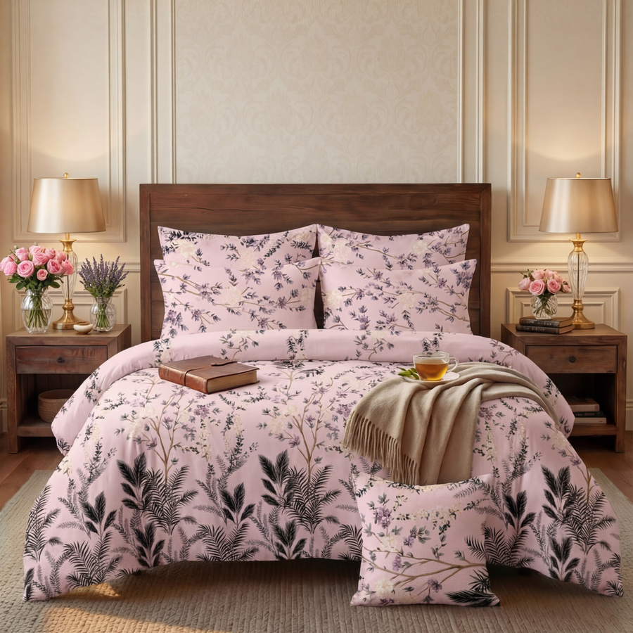 4 Pcs Quilted Comforter Set – 034