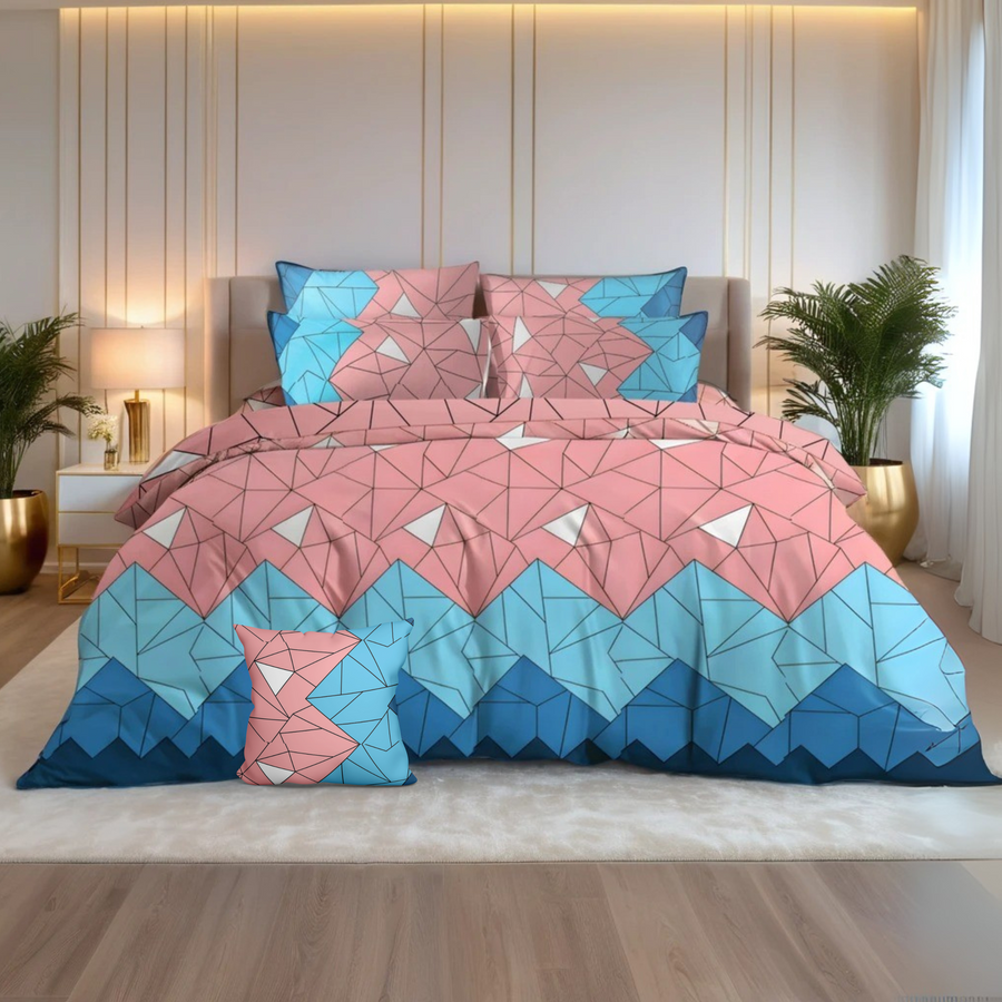 4 Pcs Quilted Comforter Set – 028