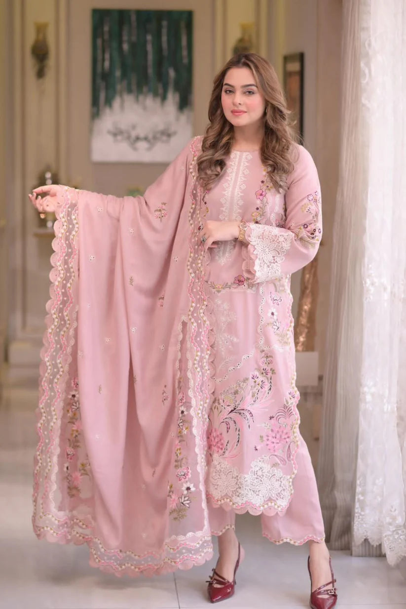 Alhamdulilla* *Aneelas MOST DEMANDING EDITION* *03PCS UNSTITCHED SUIT* *FABRIC Lawn 90’88*