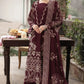 KAHF 3PC UNSTITCHED lawn 90/70 EMBROIDERED WITH EMBROIDERED SHAWL & PLAIN lawn 90/70 TROUSER