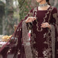 KAHF 3PC UNSTITCHED lawn 90/70 EMBROIDERED WITH EMBROIDERED SHAWL & PLAIN lawn 90/70 TROUSER