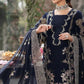 KAHF 3PC UNSTITCHED lawn 90/70 EMBROIDERED WITH EMBROIDERED SHAWL & PLAIN lawn 90/70 TROUSER