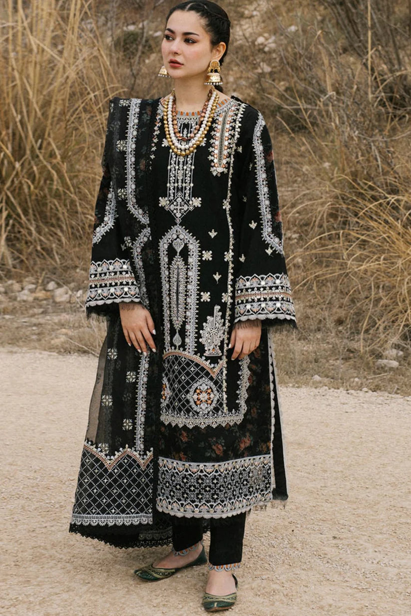` 🍂*_Qalamqar 1104_*🍂 *Luxury Embroidered 3-Piece* *STUFF: Best Export Quality Airjet Lawn (90/70)*