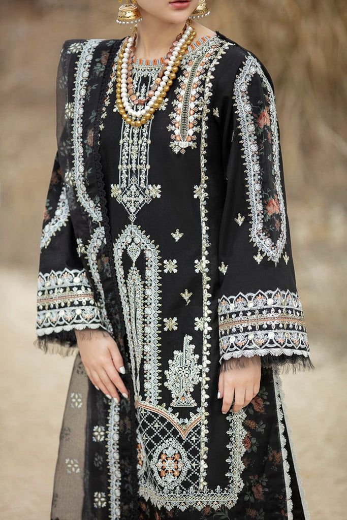 ` 🍂*_Qalamqar 1104_*🍂 *Luxury Embroidered 3-Piece* *STUFF: Best Export Quality Airjet Lawn (90/70)*