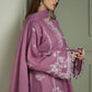 CROSS STITCH LUXURY WINTER UNSTITCHED EMBROIDERED 3PC WITH Lawn 90/70 EMBROIDERED SHAWL