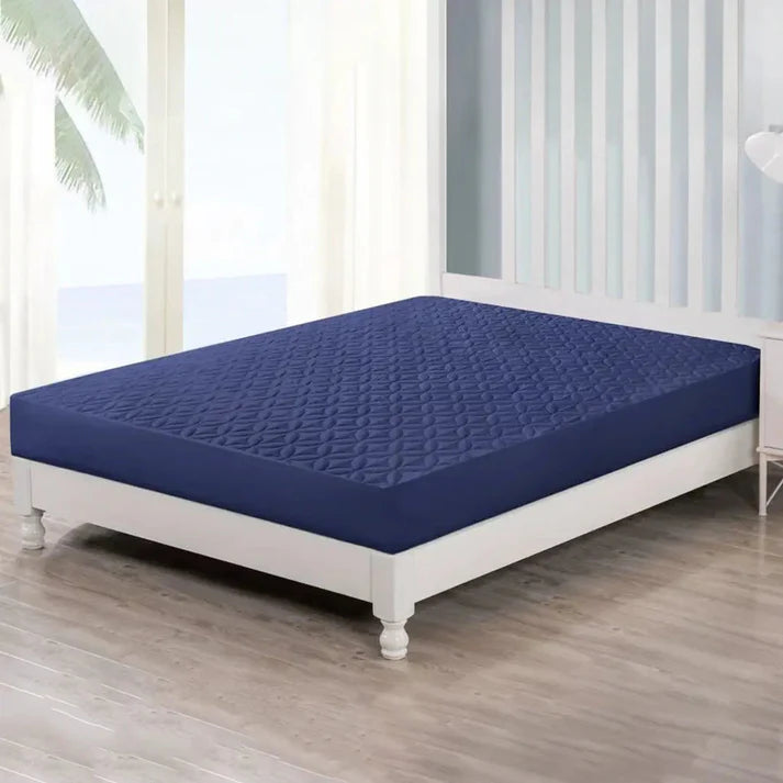 Cotton Quilted Waterproof Mattress Cover | Black Color | for Kids Adults, Washable Hypoallergenic Mattresses cover Fit Up To 6-12 inch Deep Pocket Queen & King Size